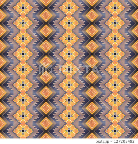 seamless floral ethnic pattern, vector illustration seamless floral ethnic pattern, vector illustration 127205482