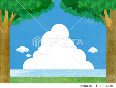 夏の背景イラスト 夏の背景イラスト 127205836