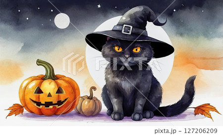 Mysterious Halloween Scene with Eerie Glow and Haunted Atmosphere 127206209