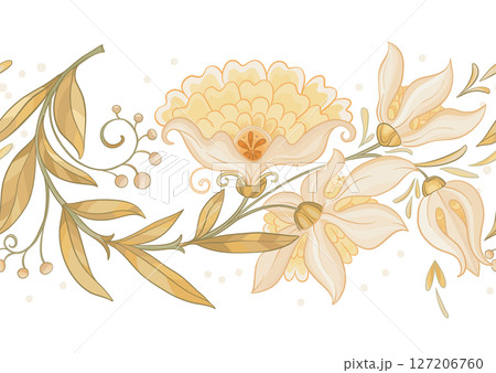 Fantasy flowers in retro, vintage, jacobean style Fantasy flowers in retro, vintage, jacobean style 127206760