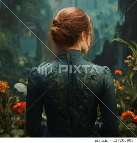 花と女性 127206909