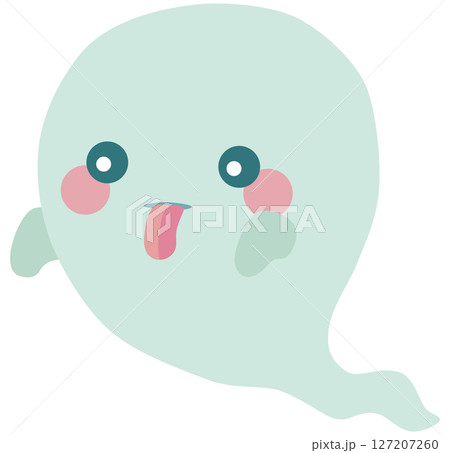 かわいいお化けのイラスト ベクター素材 127207260