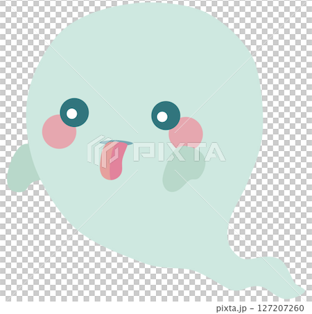 かわいいお化けのイラスト ベクター素材 127207260