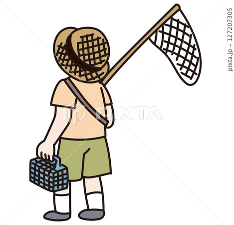 昆虫採集をする子どものベクターイラスト 昆虫採集をする子どものベクターイラスト 127207305