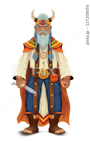 ancient fantasy magic shaman healer man character cartoon vector illustration ancient fantasy magic shaman healer man character cartoon vector illustration 127208050