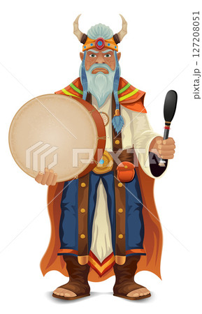 ancient fantasy magic shaman healer man character cartoon vector illustration ancient fantasy magic shaman healer man character cartoon vector illustration 127208051