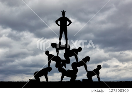 Concept of selfish and narcissist boss Concept of selfish and narcissist boss 127208509