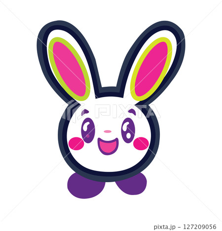 Adorable Cartoon Rabbit Cute Bunny Clipart Kawaii Bunny Illustration Happy Easter Bunny Image 127209056