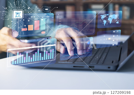 Business Concept of AI Innovation in Industry 5.0, Future System Development, AI Generation Business Concept of AI Innovation in Industry 5.0, Future System Development, AI Generation 127209198