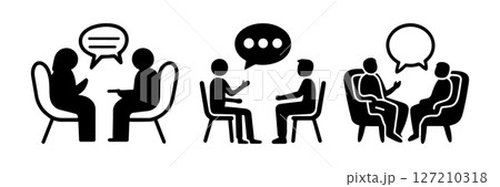 Communication and Interpersonal Skills Effective Group Discussion and Counseling Icons 127210318