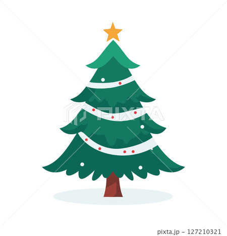 Christmas Tree Illustration Festive Holiday Design Christmas Tree Illustration Festive Holiday Design 127210321