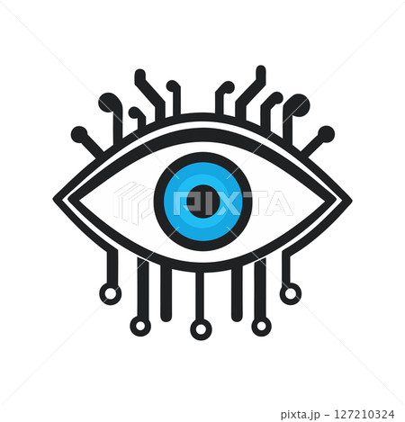 Cyber Eye Digital Vision and Technology Icon 127210324