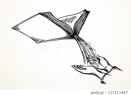 Vector drawing. Water from book 127211467