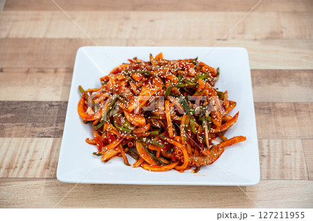 Korean food. Octopus with Vinegar Dressing 127211955