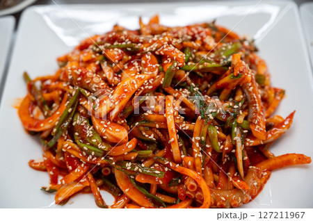 Korean food. Octopus with Vinegar Dressing Korean food. Octopus with Vinegar Dressing 127211967