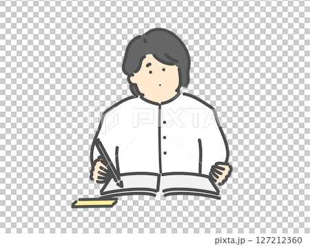 一位女士在學習的插圖 一位女士在學習的插圖 127212360