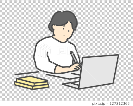 一位女士在學習的插圖 127212363