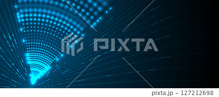 Abstract futuristic high technology and science background with light effect 127212698