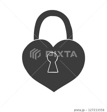 Vector hand drawn sketch doodle heart lock Vector hand drawn sketch doodle heart lock 127213358