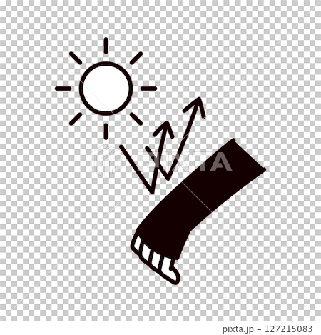 Sunburn prevention icon illustration 127215083