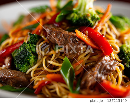Asian Noodle Bowl with Vegetables 127215149