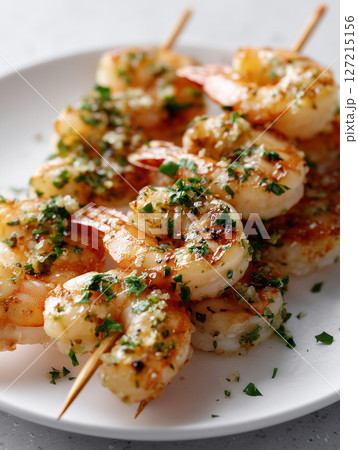 Seared Shrimp with Lemon Herb Seasoning 127215156