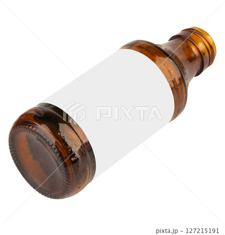 Energy drink bottle Glass on white background 127215191