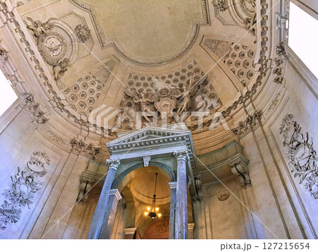 Interior and Wall Design Royal Coat of Arms Inside a Domed Room in the Royal Palace in Stockholm Interior and Wall Design Royal Coat of Arms Inside a Domed Room in the Royal Palace in Stockholm 127215654