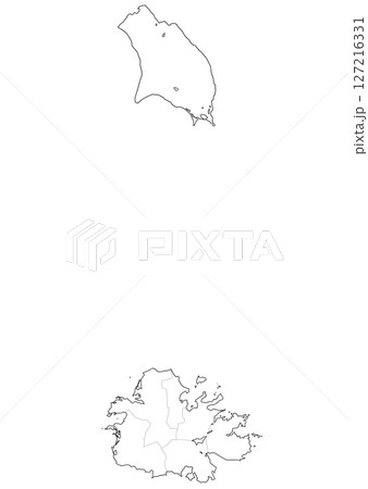 白地図　アンティグア・バーブーダ 127216331