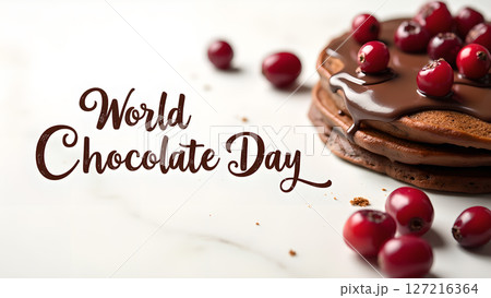 Celebrate World Chocolate Day with delectable pancakes and luscious cherry toppings Celebrate World Chocolate Day with delectable pancakes and luscious cherry toppings 127216364