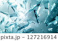 粉々のガラスのテクスチャ 127216914