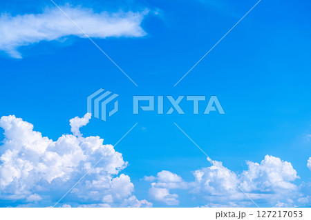 【夏素材】入道雲がわく夏空のイメージ素材【長野県】 【夏素材】入道雲がわく夏空のイメージ素材【長野県】 127217053