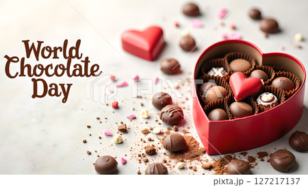 Celebrate World Chocolate Day with Delicious Assortment of Heart-Shaped Treats 127217137