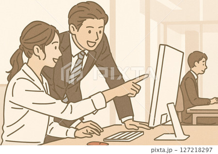 ビジネスパーソンが研修している様子 ビジネスパーソンが研修している様子 127218297