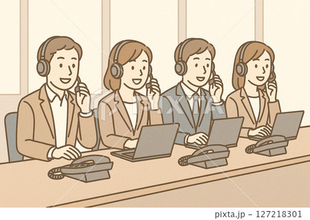 オペレーター　テレフォンアポインター　コールセンター　サポートセンター　ビジネス 127218301