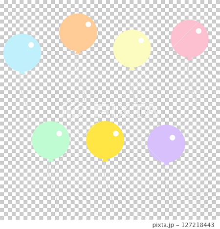 カラフルな風船のイラスト 127218443