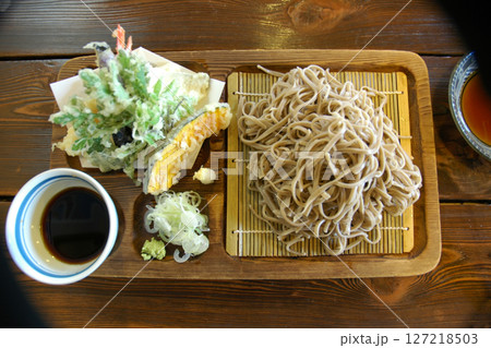 "Tenpura soba" japanese noodle set / 天ぷらそば・天ざるのセット 127218503