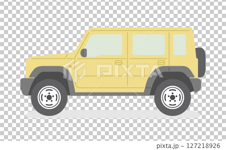 四輪驅動車的簡單插圖素材 127218926
