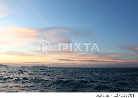 Sea in the morning before the sun rises. 127219701