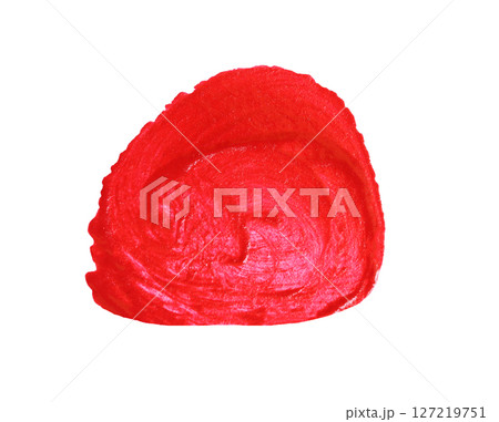 Vibrant Red Paint Smudge for Artistic Background have isolated on white background and have clipping paths. Vibrant Red Paint Smudge for Artistic Background have isolated on white background and have clipping paths. 127219751