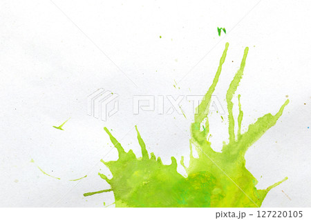 Vibrant Green Splash on White Background 127220105