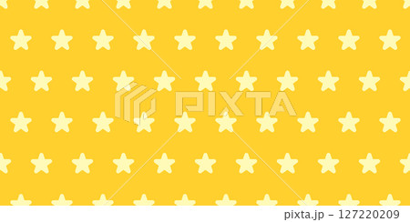 かわいい黄色の星柄のシームレスパターン 127220209