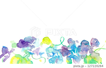 朝顔の水彩イラスト。水彩画で描いた朝顔のベクターイラスト。和風の夏朝顔背景。 朝顔の水彩イラスト。水彩画で描いた朝顔のベクターイラスト。和風の夏朝顔背景。 127220264