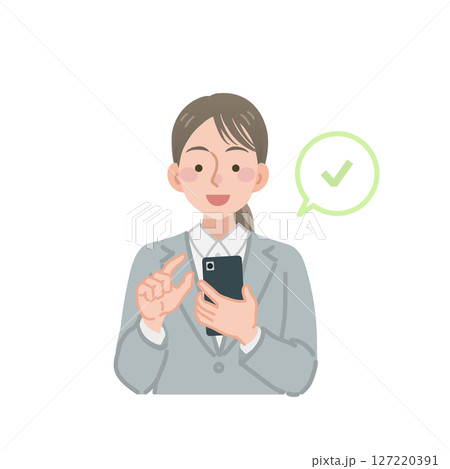 スマホを操作するビジネスウーマン 127220391