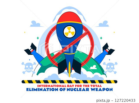International Day for the Total Elimination of Nuclear Weapons Vector Illustration Featuring a Nuclear Bomb Explosion in a Flat Style Background International Day for the Total Elimination of Nuclear Weapons Vector Illustration Featuring a Nuclear Bomb Explosion in a Flat Style Background 127220433