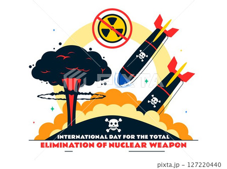 International Day for the Total Elimination of Nuclear Weapons Vector Illustration Featuring a Nuclear Bomb Explosion in a Flat Style Background International Day for the Total Elimination of Nuclear Weapons Vector Illustration Featuring a Nuclear Bomb Explosion in a Flat Style Background 127220440