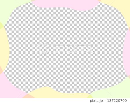 Pastel colored frame with soft shapes 127220700