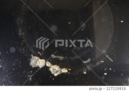 A black dirty electric stove. closeup . A black dirty electric stove. closeup . 127220918