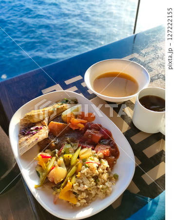 Dining Room Buffet aboard the abstract luxury cruise ship. Dining Room Buffet aboard the abstract luxury cruise ship. 127222155