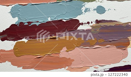 アクリル絵の具のカラフルなテクスチャ背景 127222340